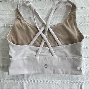 lululemon White Energy Sports Bra size 4